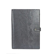 Load image into Gallery viewer, Monogrammed Letters Note Pad Document Bag Embrossed Python Pattern A4 File Holder High Quality Business Padfolio For Ipad Holder