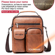 Load image into Gallery viewer, Men Shoulder Bag for 10.5" iPad Large Men Handbag PU Leather Man Shoulder Crossbody Bags Business Travel Man Messenger Bag Brown