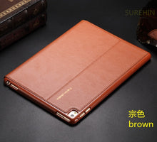 Load image into Gallery viewer, SUREHIN case for apple iPad air 2 1 cover stand smart protective shell for iPad 2017 2018 9.7 real genuine leather case skin
