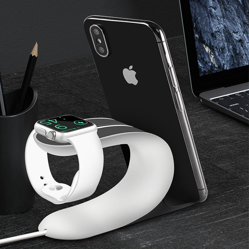 2 in 1 Universal Charging Dock Holder for Apple Watch 1 2 3 4 5 iPhone X Xr Xs 8 7 6S Plus iWatch Charging Stand Charger Station