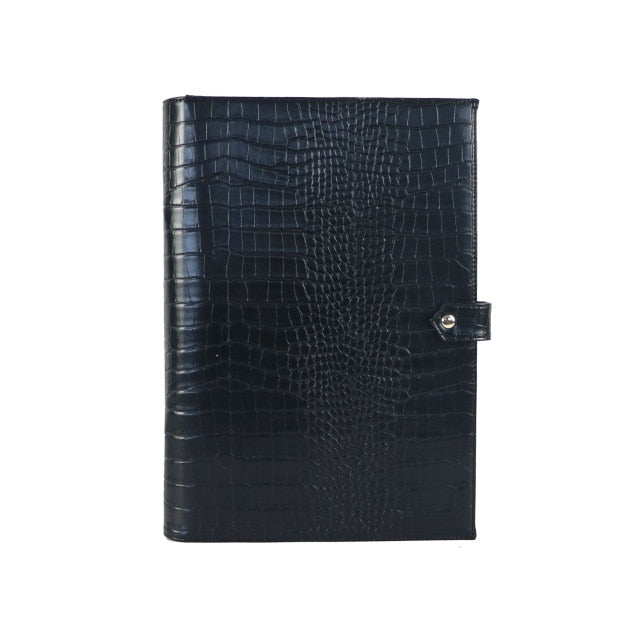 Monogrammed Letters Note Pad Document Bag Embrossed Python Pattern A4 File Holder High Quality Business Padfolio For Ipad Holder