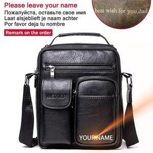 Men Shoulder Bag for 10.5" iPad Large Men Handbag PU Leather Man Shoulder Crossbody Bags Business Travel Man Messenger Bag Brown