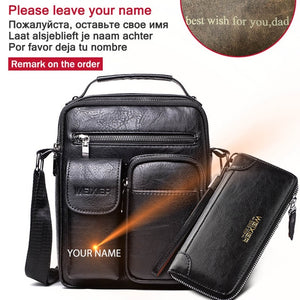 Men Shoulder Bag for 10.5" iPad Large Men Handbag PU Leather Man Shoulder Crossbody Bags Business Travel Man Messenger Bag Brown