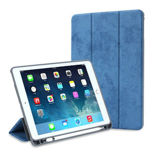 For iPad 10.2 7th Gen Case 2019 with Pencil Holder Shockproof PU Leather Flip Stand Smart Cover A2200 A2198 A2232